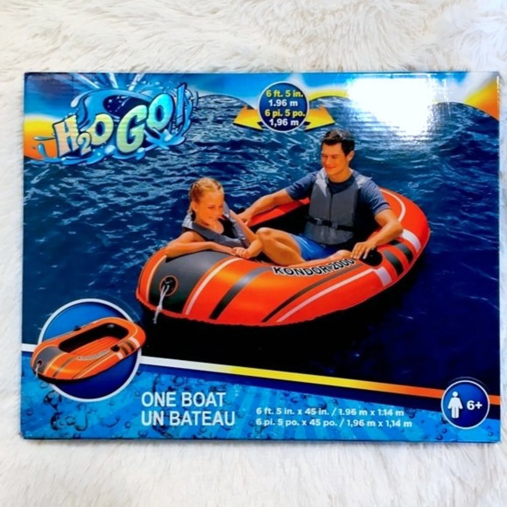 6 FEET! Kondor 2000 Inflatable Boat 2 Person Raft! - Picture 13 of 14
